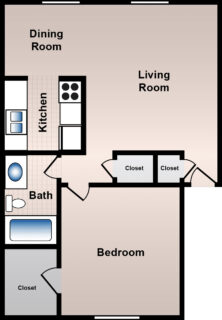 1 Bed / 1 Bath / 682 sq ft / Availability: Please Call / Deposit: $300 / Rent: $780
